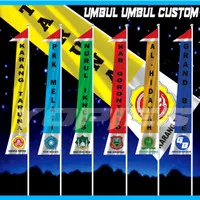 Umbul umbul sablon logo 4 meter