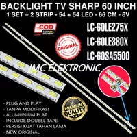 BACKLIGHT TV LED SHARP 60 INC LC 60LE275 6OLE380 LC60LE275 LC60LE380 X