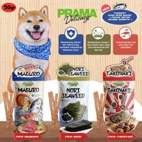 Prama delicacy dog snack anjing fish series 50 gr