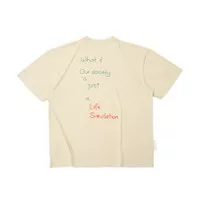 Scallywag Life Simulations Typo Oversized T-Shirt Cream