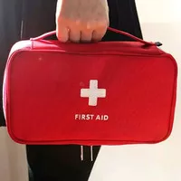 Tempat Perlengkapan Obat Obatan P3K Portable Dompet First Aid Medicine