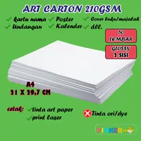 Kertas art carton/art paper 210 gsm A4 isi 50 lembar-kertas art karton