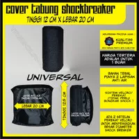 COVER SARUNG TABUNG SHOCKBREAKER MOTOR HITAM POLOS UNIVERSAL