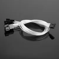 PWM FAN Splitter PTFE Silver Plated Wires 4 Pin Extension 1 2 3 Ways