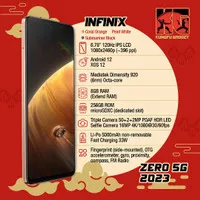 Infinix Zero 5G 2023 8/256 RAM 8GB Internal 256GB Garansi Resmi