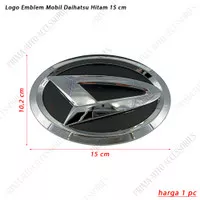 Logo Emblem Mobil DAIHATSU HITAM 15 CM