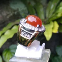 Cincin Batu Akik Red Raflesia Bengkulu (carnelian) aksesoris pria