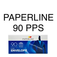 AMPLOP PAPERLINE 90 PPS Putih Polos Cabinet Dengan Lem / Seal Pengaman