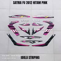 Striping Satria FU 2012 Hitam - Pink