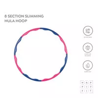 HAPPYFIT 8 Section Slimming Hula Hoop Adjustable - Hoola Hup