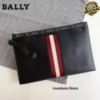 Bally Hartland Leather Clutch Black - (100% Authentic)