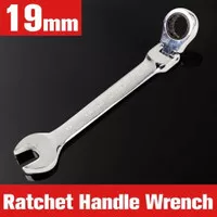 Kunci ring pas ratchet flexible 19 mm combination wrench pas retchet