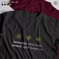 Kaos Pria Wanita Lucu Parodi Instastory Sibuk Kerja | Seriboo Store