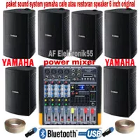 Paket Sound System Yamaha 6 Unit Speaker Yamaha + Power Mixer Original