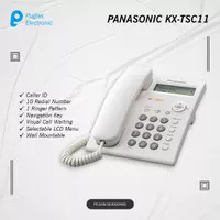 Telepon Rumah Kantor Kabel Single Line Panasonic KX-TSC11 - White