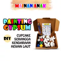 Mainan Anak Mewarnai Patung Gypsum Paket Melukis Painting Kit DIY