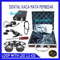 Loop loupe lup with led kaca mata pembesar dental loops dental endo