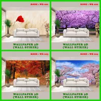 WALLPAPER DINDING 3D CUSTOM BUNGA WALL STIKER DINDING WALLPAPER