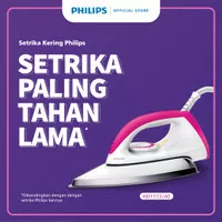 Philips Setrika Kering Classic HD1173/40 - Putih-Pink, Anti-Baret