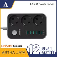 Power Socket-Power Strip-Stop Kontak 3 socket 6 Usb LDNIO SE3631