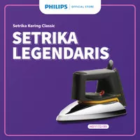 Philips Setrika Kering Classic HD1172/99 - Hitam, Tapak Anti Lengket