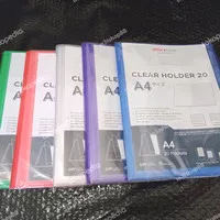 Clear holder / dokumen keeper/display book A4 20 lembar inter x folder