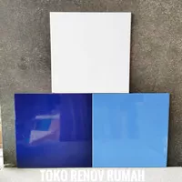 Keramik 25x25 putih (glossy) / keramik biru tua/ keramik biru muda