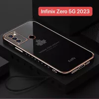 Case Infinix Zero 5G 2023 Silikon Maple Free Tali Lanyard Casing Soft