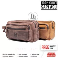 Handbag Tas Tangan Pria Clutch Asli Original Kulit Branded Premium