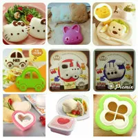 Cetakan Roti Tawar Kue Sandwich Mold Bento Hello Kitty Bear Car Bunny