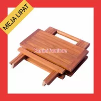 meja lipat kayu jati portable meja cafe meja teras meja piknik