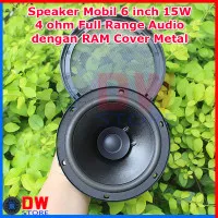 Speaker Mobil Full Range Audio 6 inch 6 in 15W 4 ohm DIY Speaker Aktif