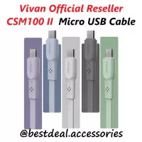 Vivan CSM100 Micro USB 100cm Data Cable / Kabel Data Original
