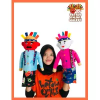 Boneka Ondel-ondel Sepasang / Boneka Ondel Masuk Tangan / Mainan Ondel