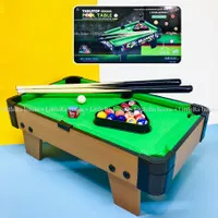 Billiard Table Mini Bahan Kayu | Meja Billiard Ukuran Kecil Satu Set