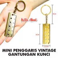 Gantungan Kunci Penggaris Mini Vintage
