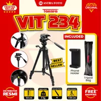 TAKARA VIT-234 TRIPOD VIDEO FLUID HEAD + BAG - VIT234 TRIPOD KAMERA HP