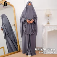 Gamis set cadar AISYA layer terbaru baju dan hijab instan syari niqab