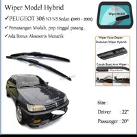 Wiper kaca Depan mobil Peugeot 306 N5 CARALL Hybrid 22-20