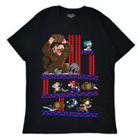 Kaos Hitam Pria Baju Donkey Kong N Friends / T-shirt Distro Vidio Game