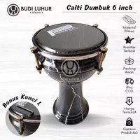 Calti Darbuka Anak Motif Marmer Hitam Ukuran 6 inch Termurah