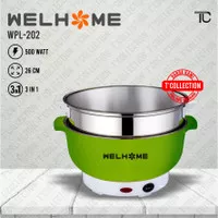 Panci Elektrik / Cooking Pot Electric WELHOME WPL-202 3in1 Serbaguna