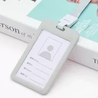 Name Tag Holder Plastik ID Card Holder Gantungan Lanyard Kartu Nama