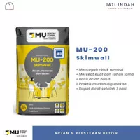 MU-200 SkimWall Acian Plester dan Beton 20kg Semen Instan Mortar Utama