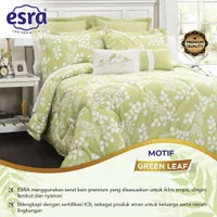 Sprei set katun Esra Green leaf uk 200|180|160|140|120|100|90