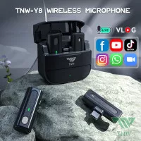 TNW-Y8 Microphone Wireless Mikrofon Youtube Vlog Lavalier MicClip on