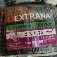 EXTRANA NYYHY 2X0.75 MM, 2X1.5 MM SERABUT KABEL LISTRIK POWER CABLE