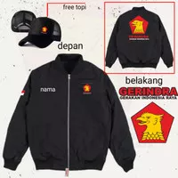 jaket bomber partai Gerindra+free topi