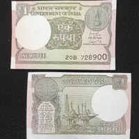 UANG KERTAS INDIA 1 RUPEE TAHUN 2018 UNC GRESS BARU