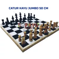 Papan CATUR Kayu Ukuran JUMBO 50 Cm Chess